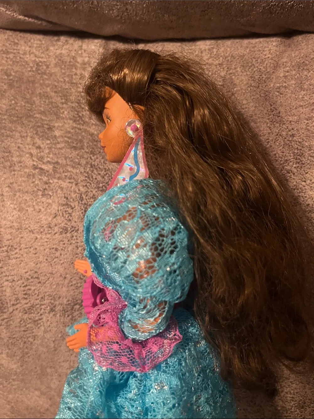 Vintage 1990 Mattel Lights and Lace Teresa Barbie Doll #9727- Rare Steffie Face